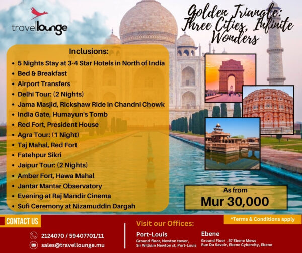 Golden Triangle Tour Package: Delhi, Agra, Jaipur